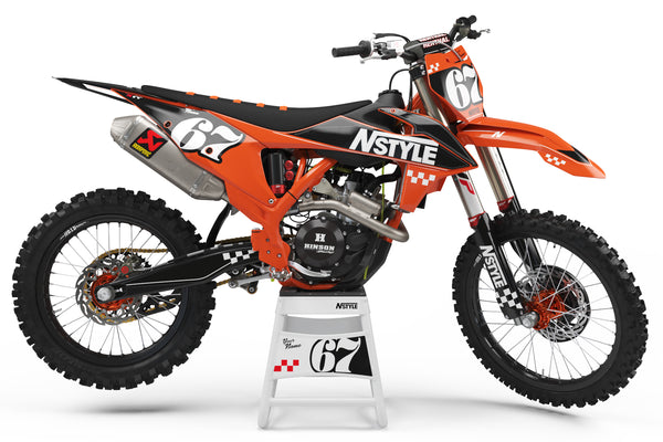 OLD SKOOL Orange Graphic Kit for KTM